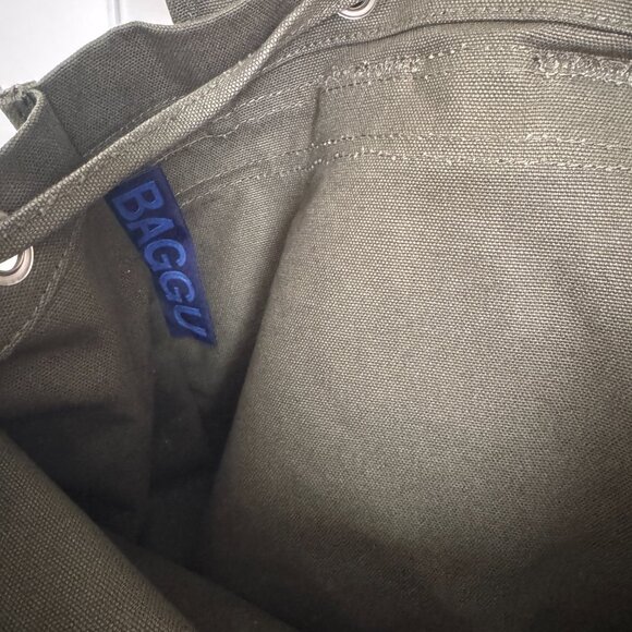 Baggu Drawstring Canvas Backpack - Picture 2 of 4
